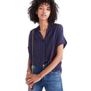 Madewell Central Drapey Shirt in Cornelia Stripe
